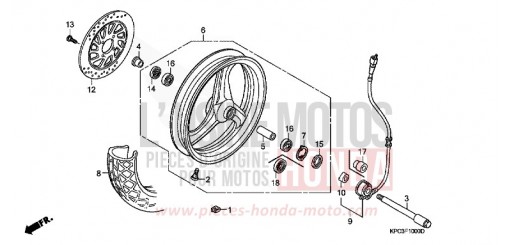 ROUE AVANT XL125V4 de 2004